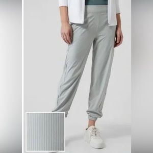 Athleta Brooklyn Texture Jogger in City Stripe Coastal Grey